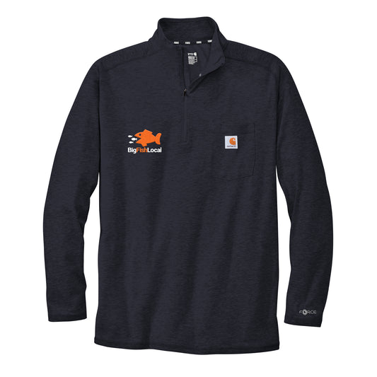 Carhartt Force® 1/4-Zip Embroidered Long Sleeve T-Shirt