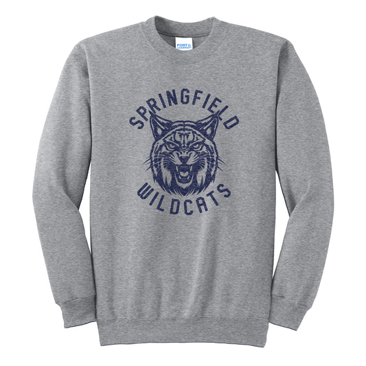 Springfield Wildcats Retro Fleece Crewneck