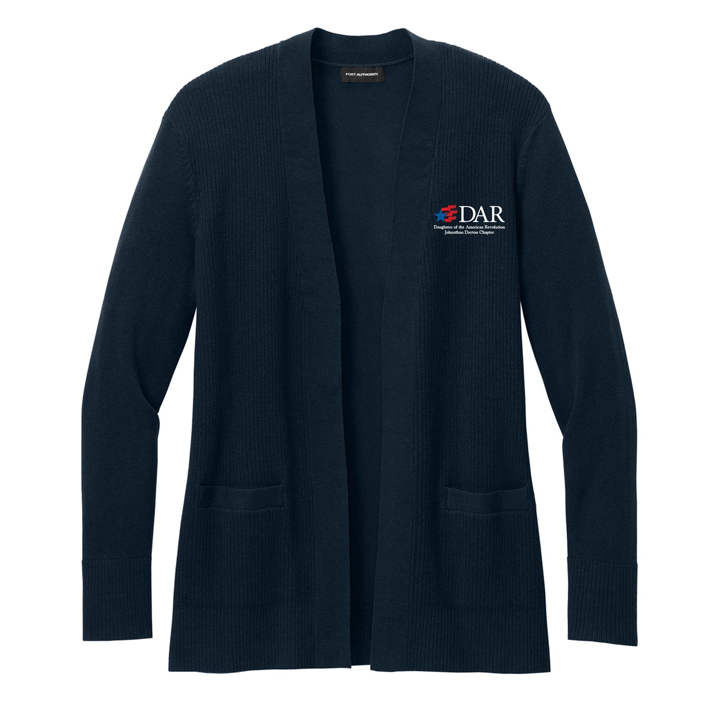 DAR - Women’s Easy Care Open-Front Embroidered Cardigan Sweater