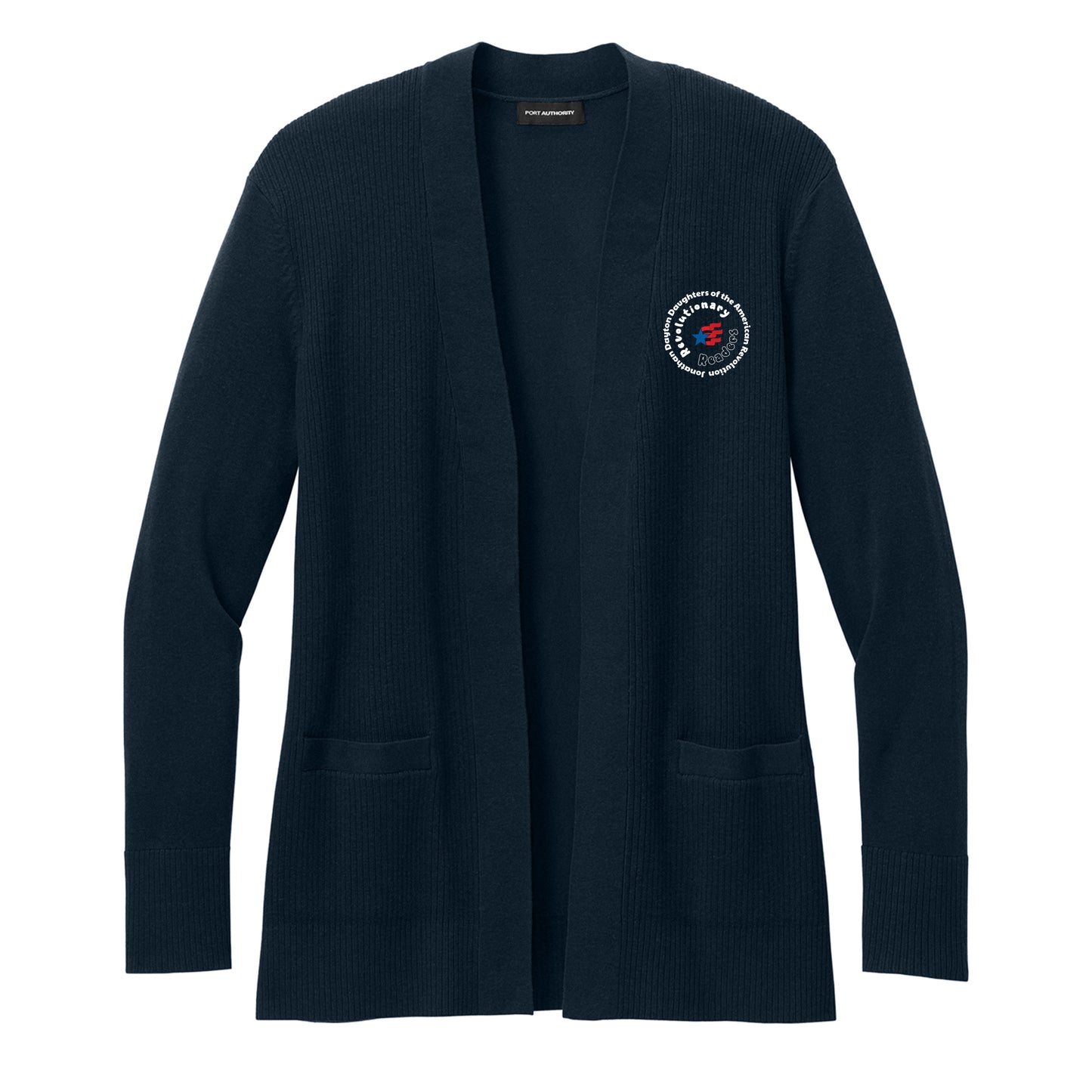DAR - Women’s Easy Care Open-Front Embroidered Cardigan Sweater