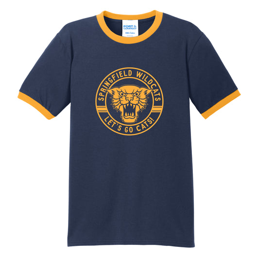 Springfield Wildcats Retro Ringer Tee